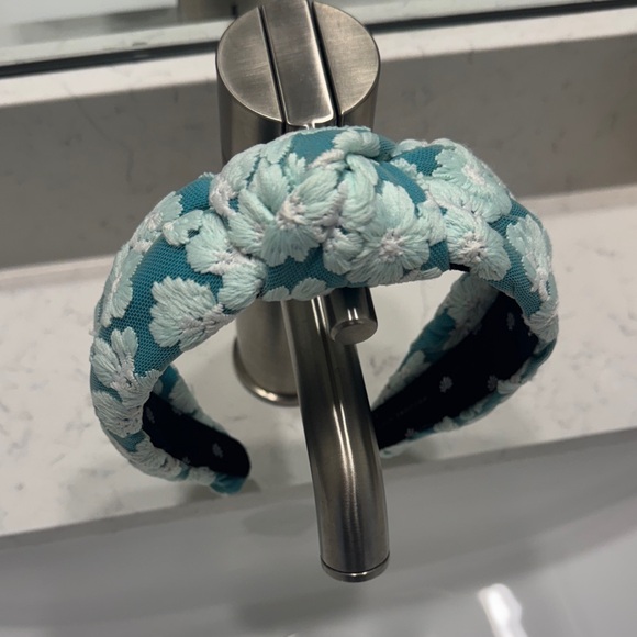 Lele Sadoughi Blue Floral Headband - Picture 2 of 3